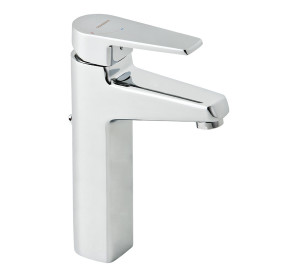 Medium height single lever wash-basin mixer cold start